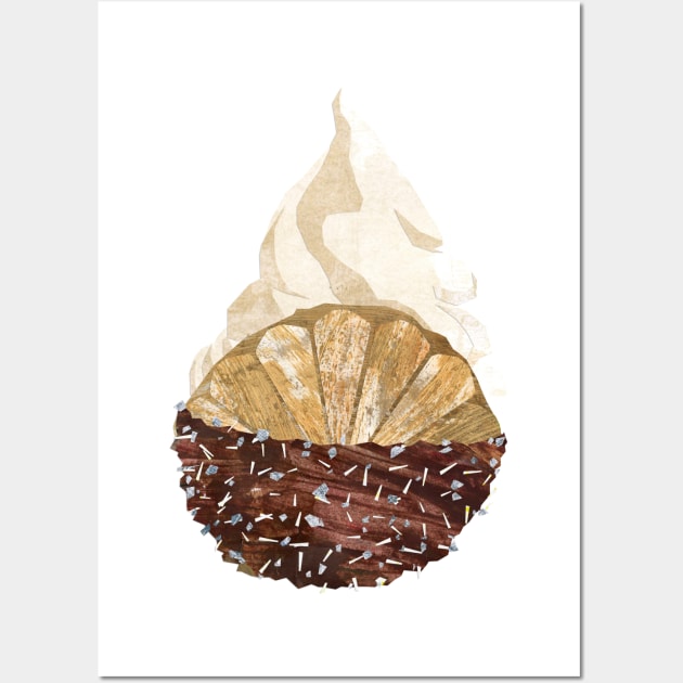 Ice cream - oyster / clam shell Wall Art by Babban Gaelg